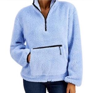 No Boundaries Sky Blue Teddy Jacket